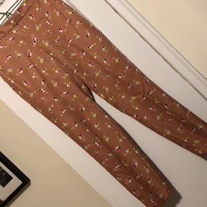 J. Crew silk floral pants